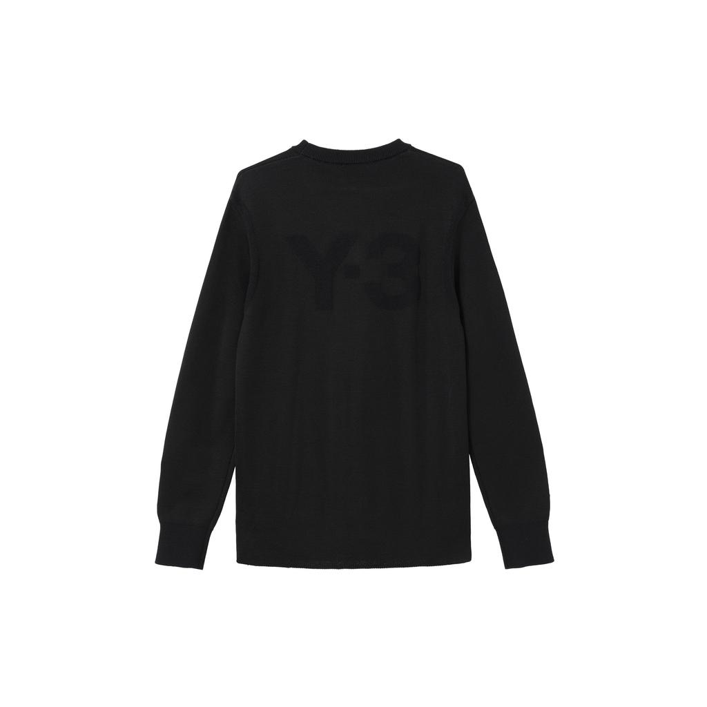 Y-3 FW22 Solid Color Crew Neck Pullover Long Sleeve Sweatshirt Men Sweatshirt Black FM1155