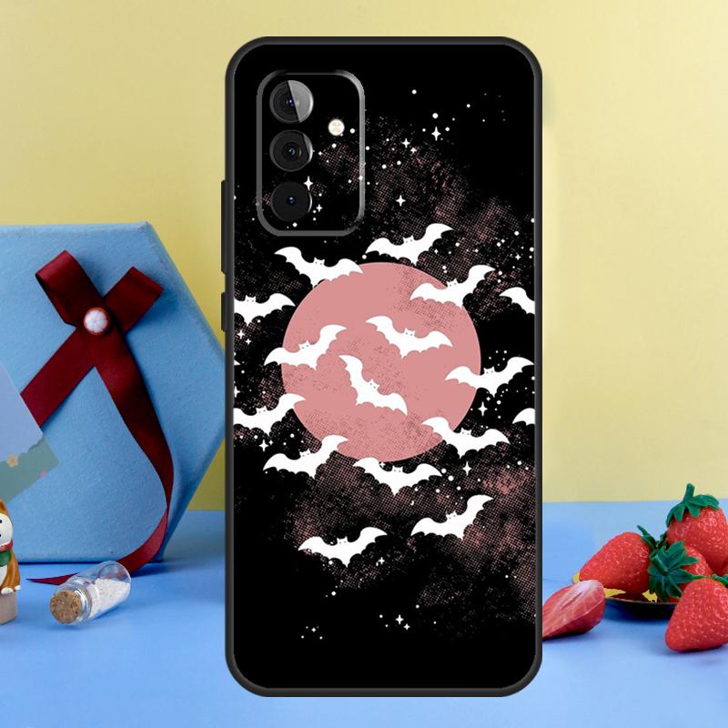 Gothic Horror Bats Full Moon Case For Samsung Galaxy A36 A56 A26 A16 A06 A13 A33 A53 A15 A35 A55 A34 A54 A12 A32 A52 A17