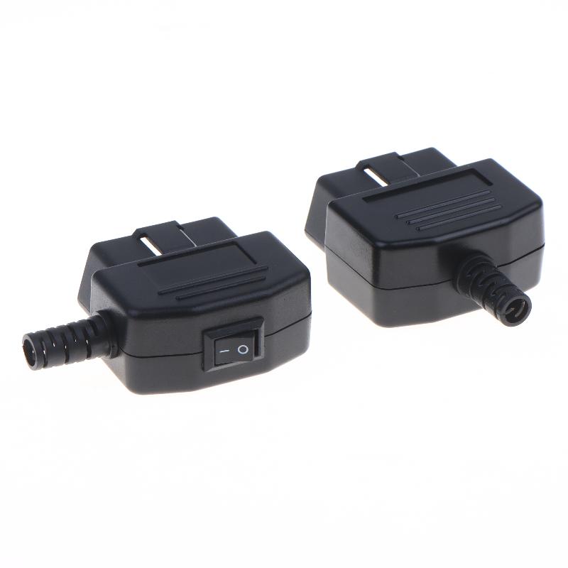 Cavo Adattatore Connettore Maschio a 16 Pin OBD2 con Interruttore On/Off Guscio Resistente per Attrezzature Elettroniche Auto Riparazione Fai da Te