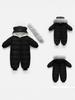 Winter Baby Jumpsuit with Fur Collar and Velvet Lining