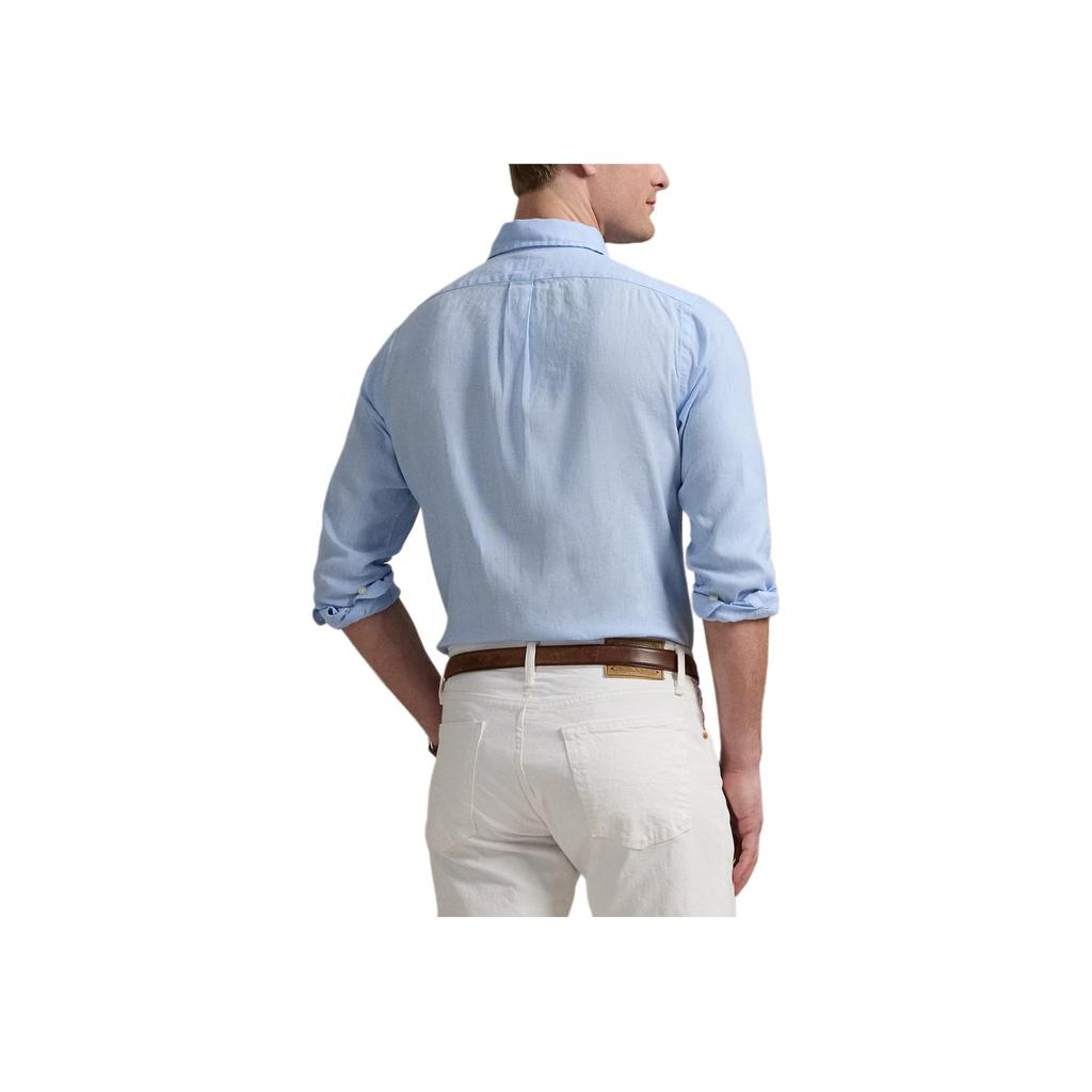 Polo Ralph Lauren Breathable Logo Embroidered Polo Shirt Men Shirts Blue 710967608-006