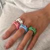Cute Smile Frog Rings For Women Girls Funny Personality Cartoon Animal Chicken Frog Ring Fashion Jewelry Gifts