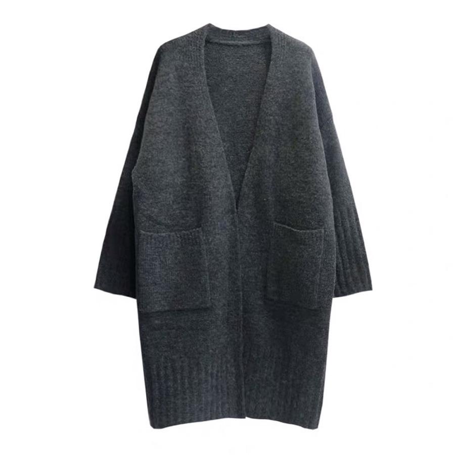 Damen Strick Oversize Cardigan Pullover Mantel - Koreanischer Stil Lässige Langarm Strickware für Frühling/Herbst