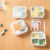 4 Slots Transparent Nette Cartoon Mini Lagerung Medizin Pille Box Tragbare Leere Kunststoff Behälter Fällen Reise Zubehör
