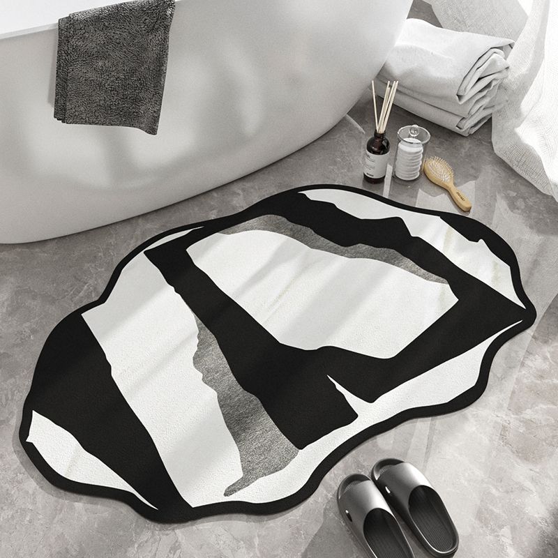 Irregular bathroom absorbent floor mat Non-slip quick-drying foot mat Special-shaped minimalist bathroom floor mat Door mat