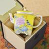Enamel Color Ceramic Tea Cup Gongfu Tea Set Home Use Drinking Cup  Style Peony Handmade Craft High Temperature Glaze