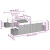 Garden Sofa Set with Storage 8 pcs Black Poly Rattan