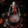 Realistyczny Efekt Dymu Gotowania Rekwizyt Halloweenowy Kociołek Wiedźmy Maszyna do Mgły Ultradźwiękowy Generator Mgły ze Świecącą diodą LED Dekoracja Sceny Czarownictwa Wewnętrzna