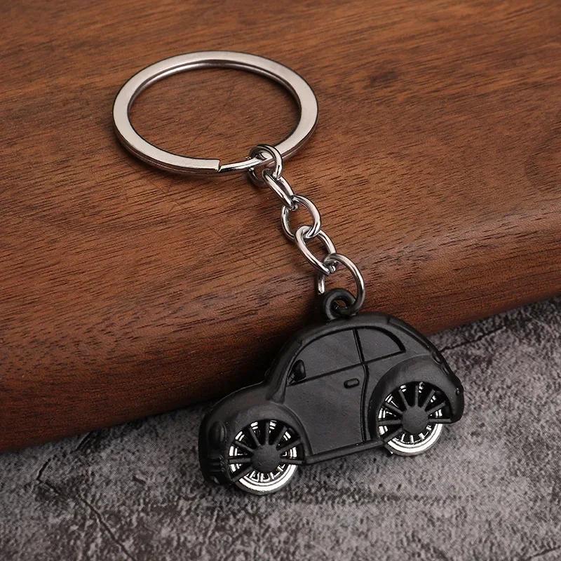 Multi Color Creative Car Keychain Metal Keyring Cartoon Car Pendant Small Gift