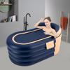 Aufblasbare Badewanne Aufblasbarer Swimmingpool 1,4m 4-lagiges PVC Erwachsenen-Spa-Wanne für das Baden zu Hause Sauna m. 6-lagiger Baumwollisolierung