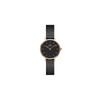 [Official Shop/2-Year Warranty/Authentic Import] Daniel Wellington DW Women's Petite Pressed Ashfield 24mm Watch In Black. Stylish, Popular, Cute Mesh