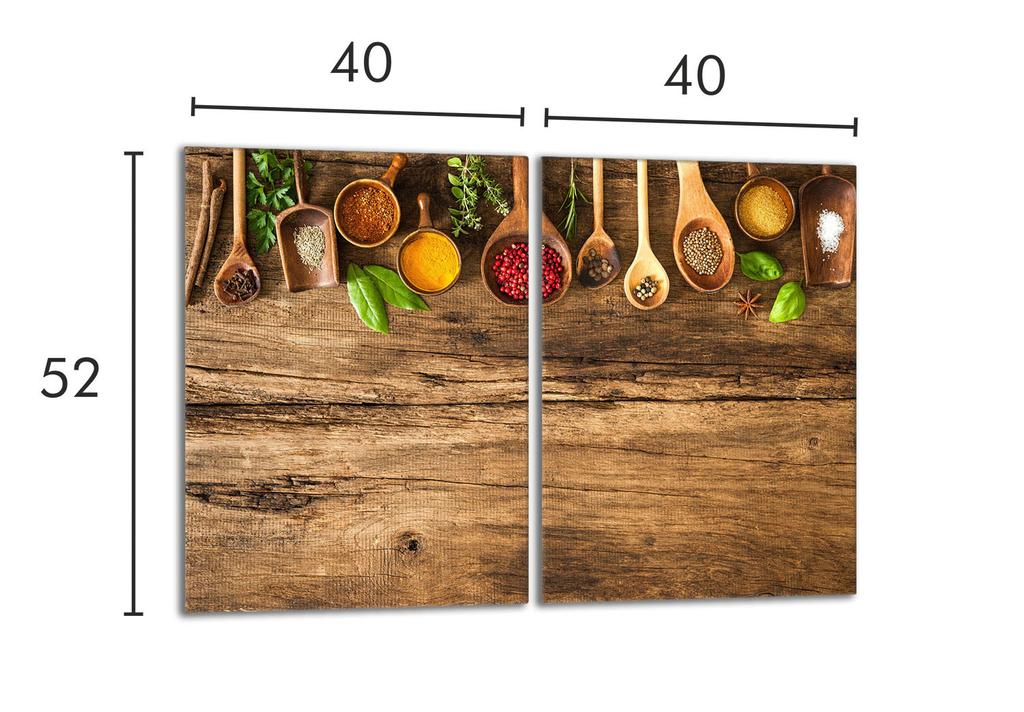 Glass Protective Stovetop Plate 2x40x52 Spices
