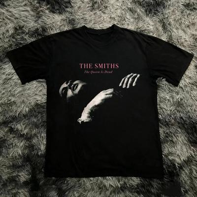 Retro THE QUEEN IS DEAD Grafik The Smiths Kurzarm T-Shirt Herren Damen Baumwolle Lässig Rundhals Oberteil für Frühling Sommer Outfits