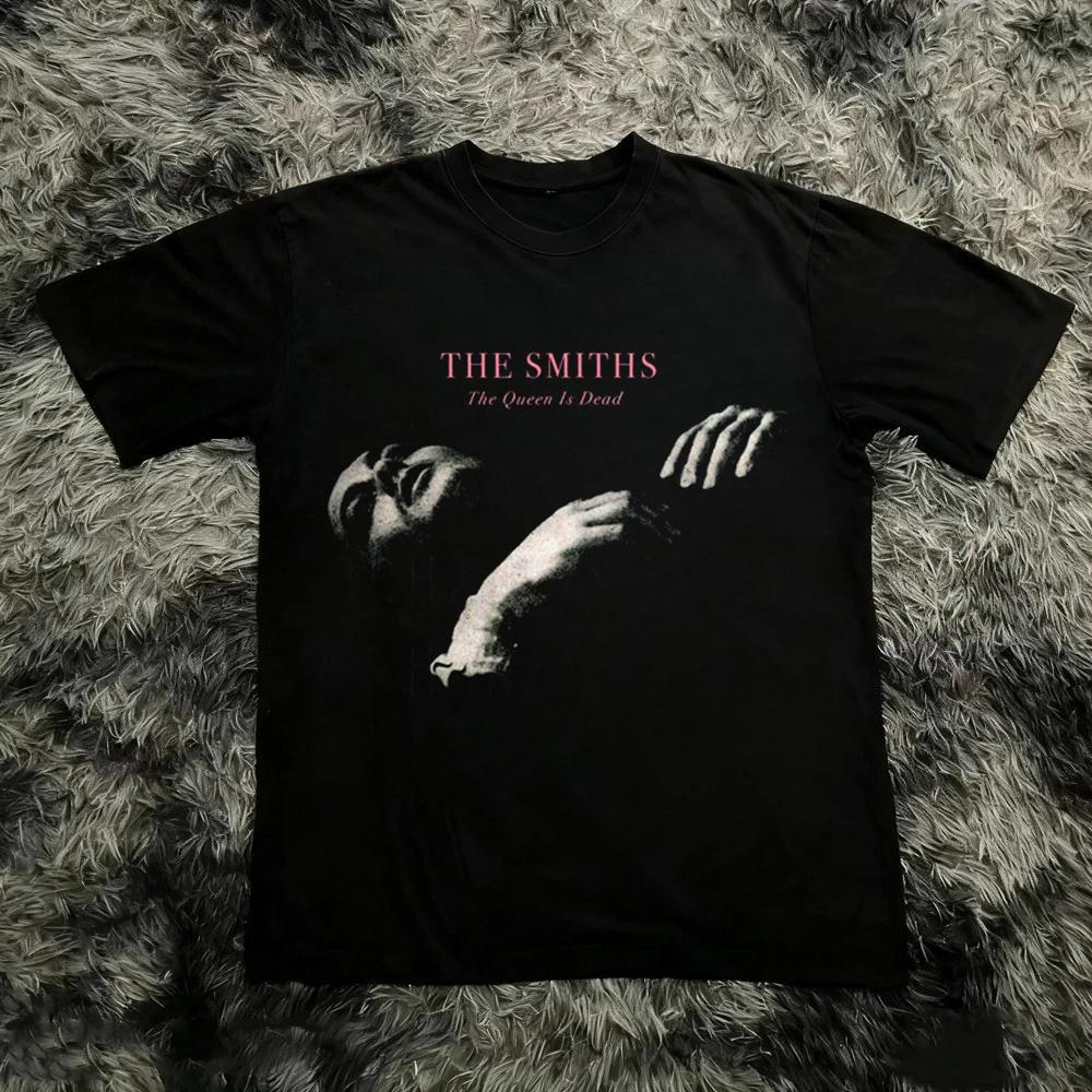 Retro The Queen Is Dead Graphic The Smiths Short Sleeve Tshirt Men Women Cotton Casual Round Neck Top For Spring Summer Outfits