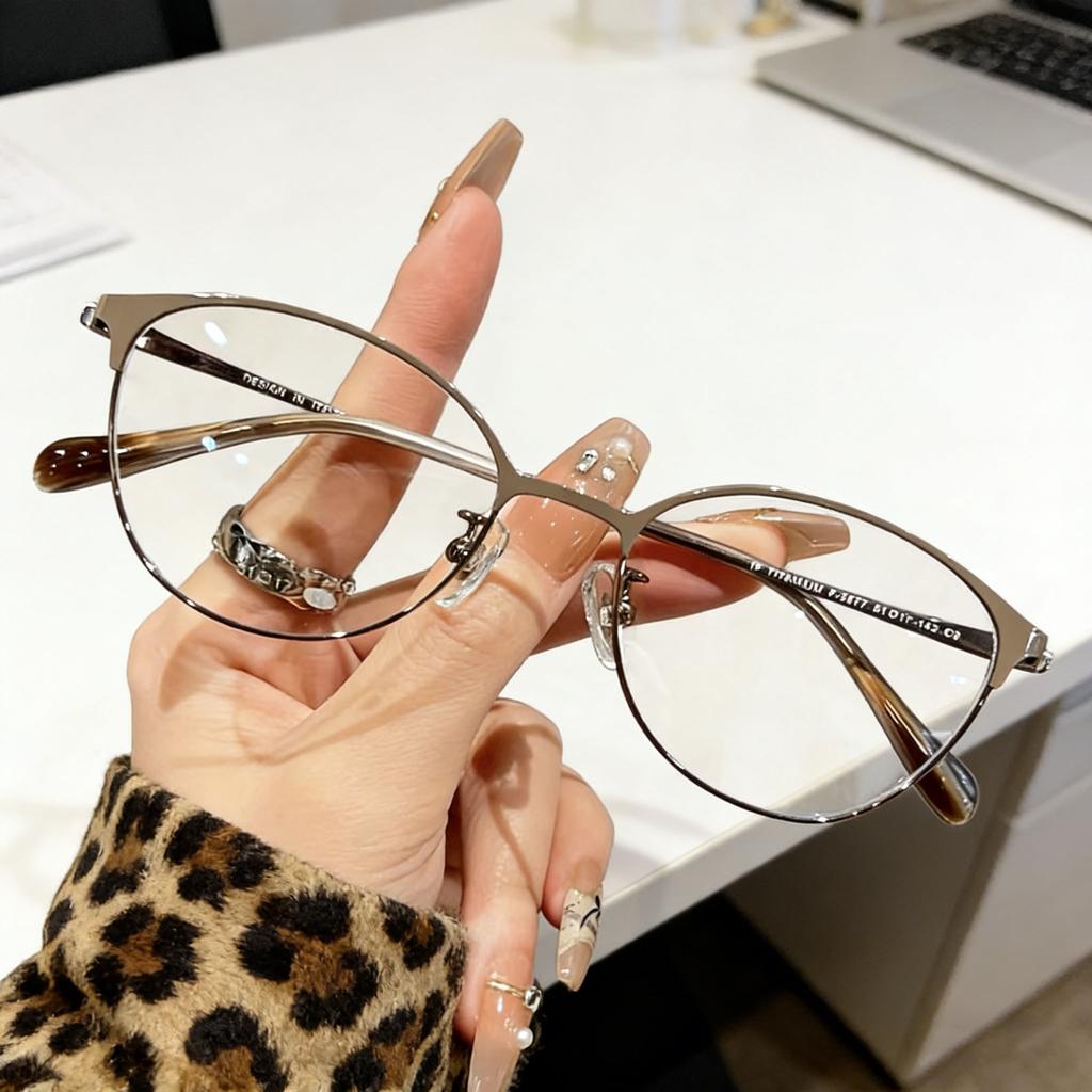 2026 New Fashionable Personalized HD Women's Reading Glasses Ultra Light Neutral High Quality Luxury Anti Blue Light Glasses