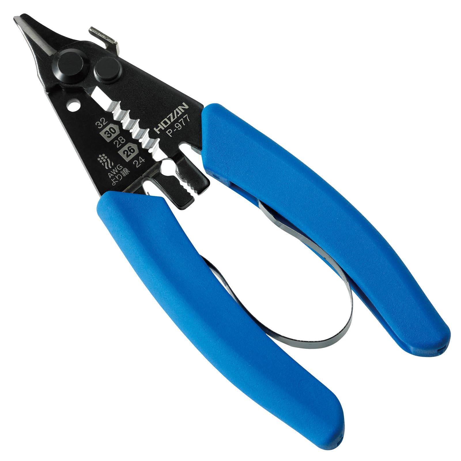 HOZAN Стриппер для тонких проводов, общая длина, вес, легкий, и P-977 Провода, 130 мм, 58 г, Высокоточный синий