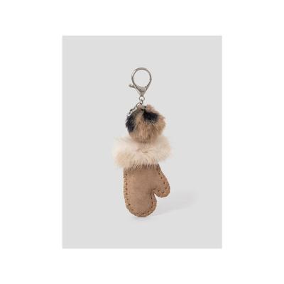 Fur Glove Keychain Yellowish Brown (195X8ZWY5B)