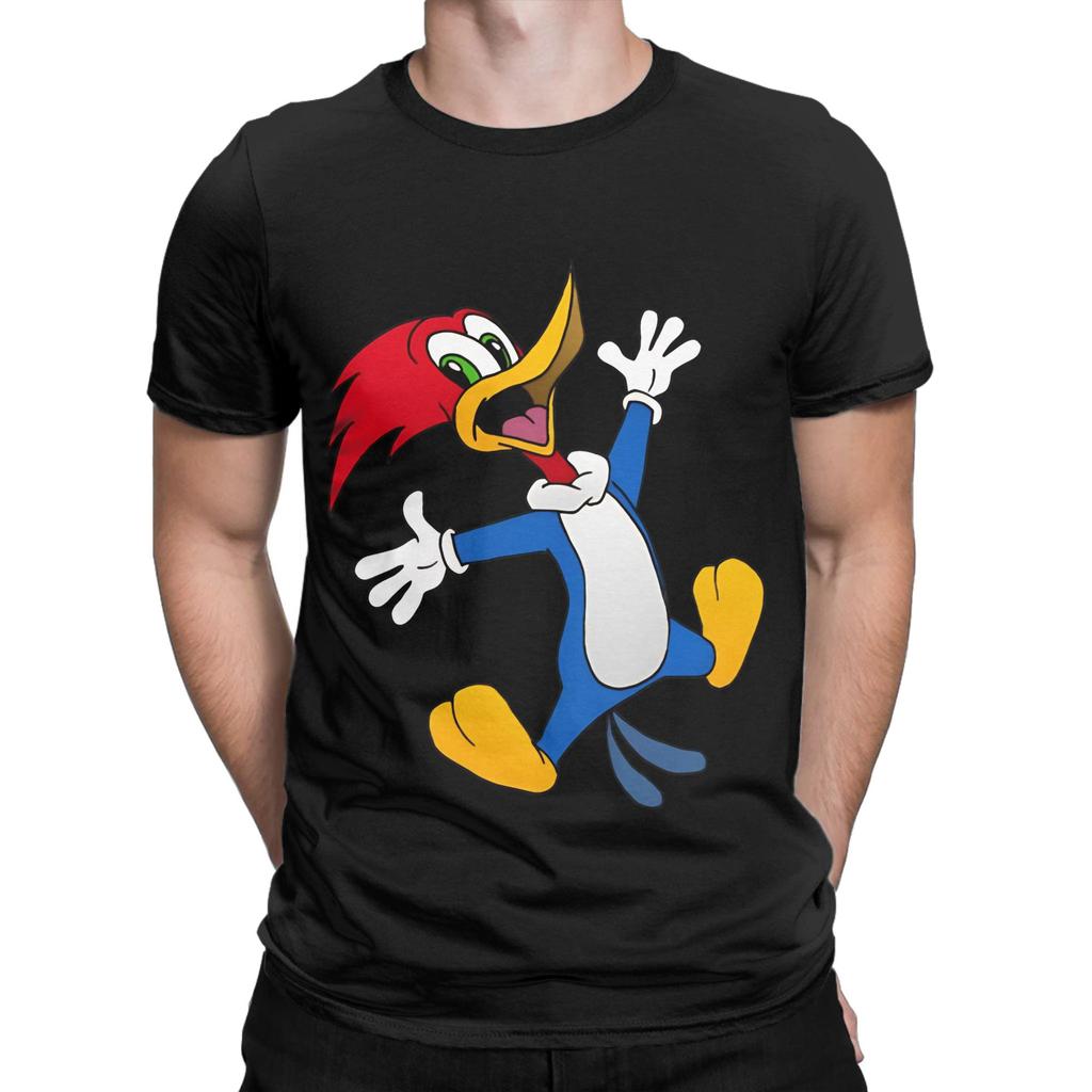 Holzspecht Gemälde Neuheit 100% Baumwolle T-Shirt Holzspecht Oberteile T-Shirts Für Unisex