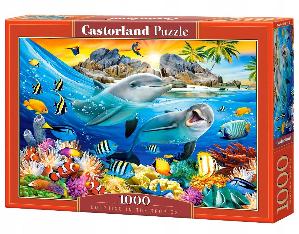 Puzzle 1000 Pieces C-104611-2 Dolphins In the Tropics