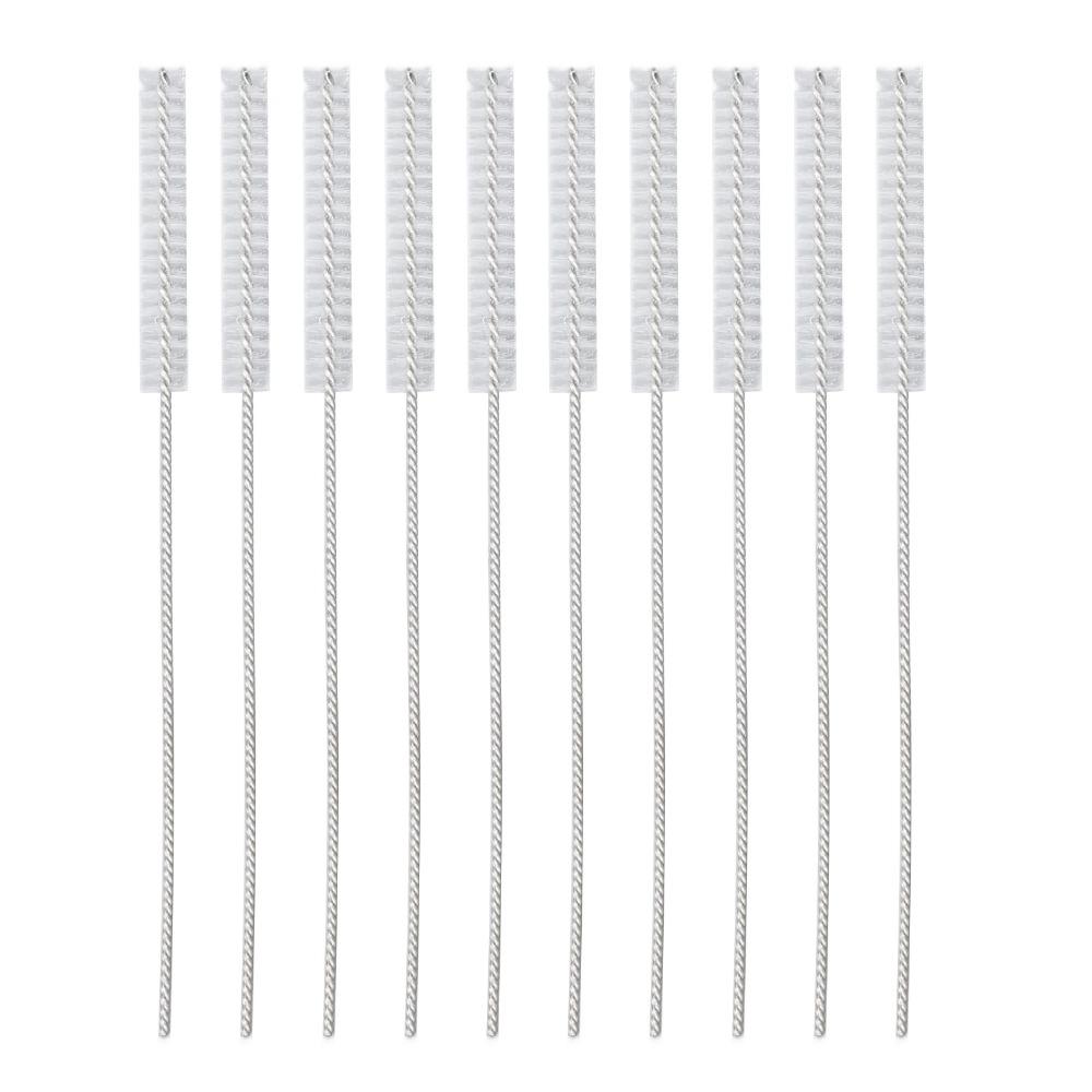 10Pcs Nylon Hair Hearing Aid Tube Brush Hearing Aid Tube Cleaning Brush  For Hearing Aid Care