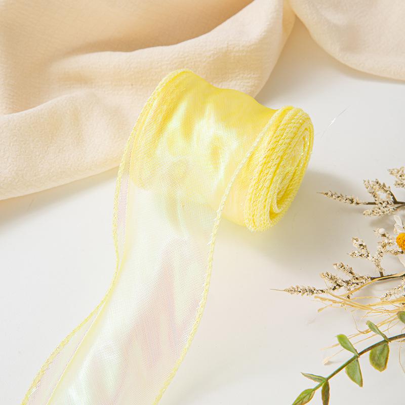 6cm Iridescent Fish Tail Ribbon for Cake Wraps, Bouquets, Gift Boxes, and DIY Projects.