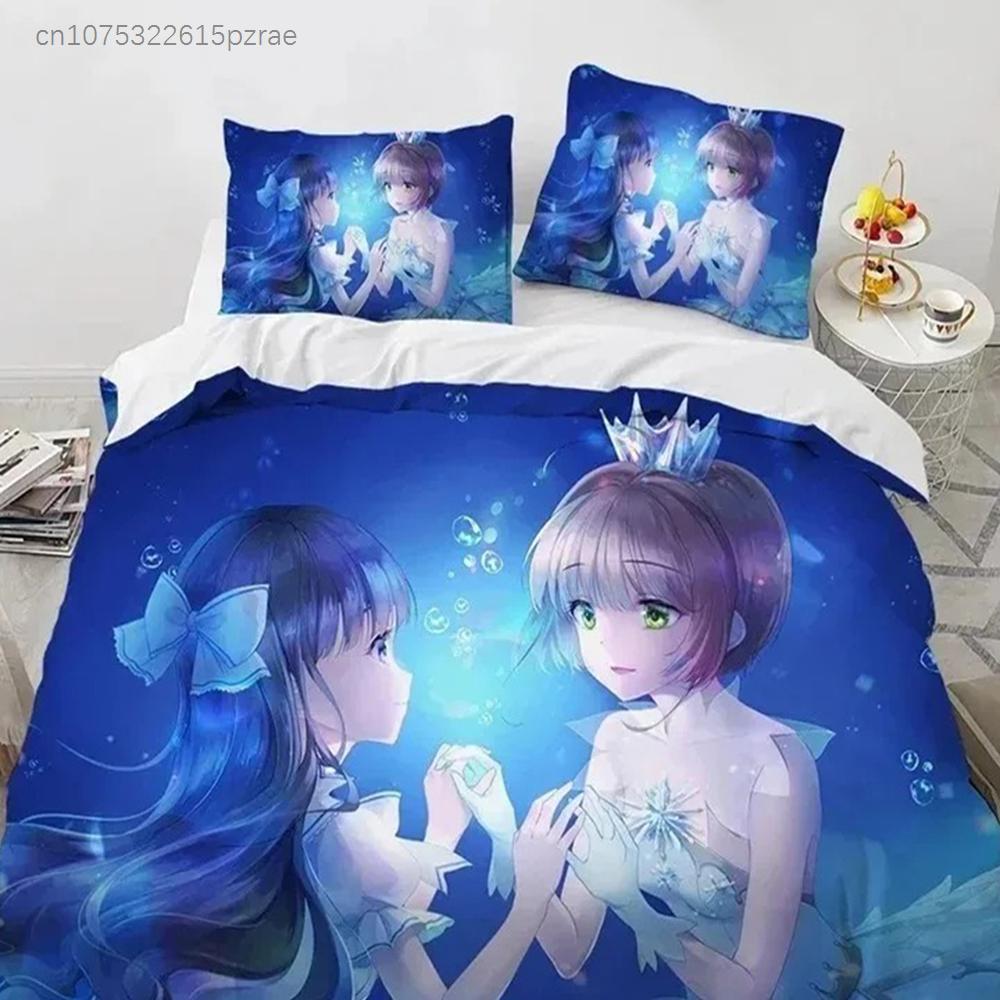 Cardcaptor Sakurar Bedding Set 3D Printed Suitable For Bedroom Duvet Cover Set With Pillowcases Kids Home Textile