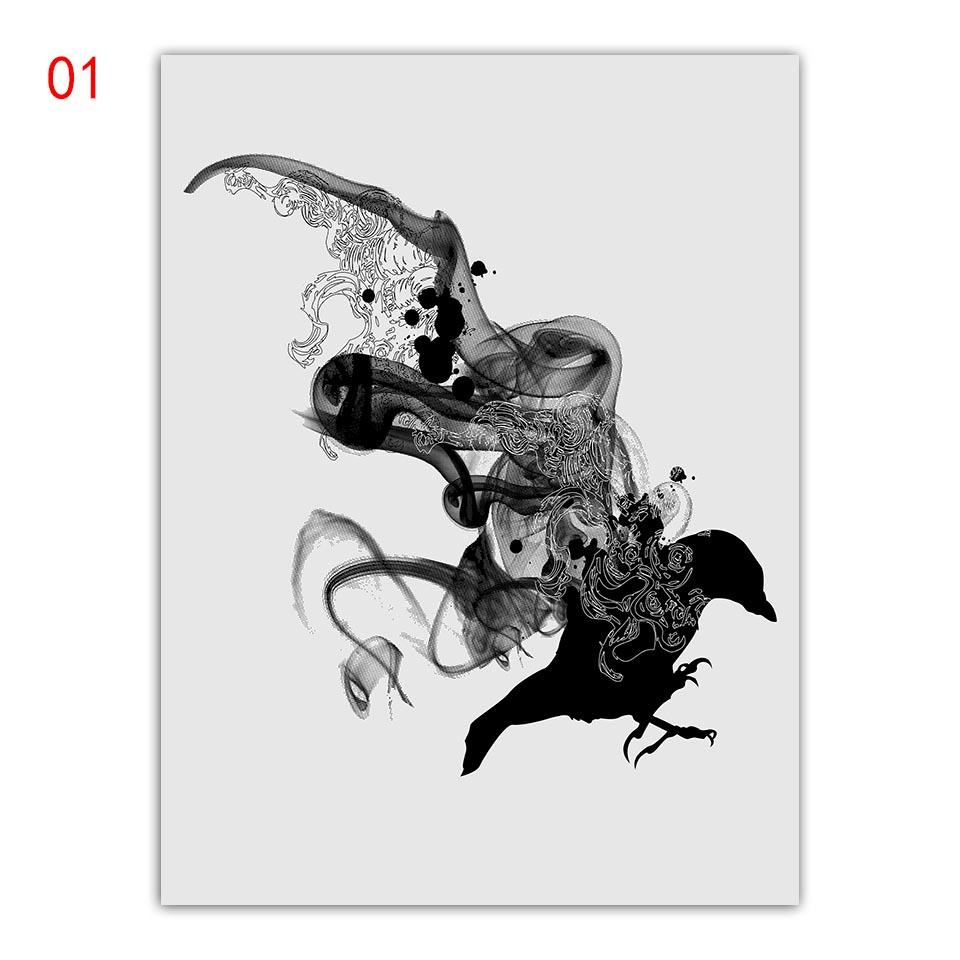 

Настенная печать на холсте, украшение для дома, абстрактные черно-белые картины с коалами, модульный постер в скандинавском стиле для гостиной, без рамки 21*30cm No Frame