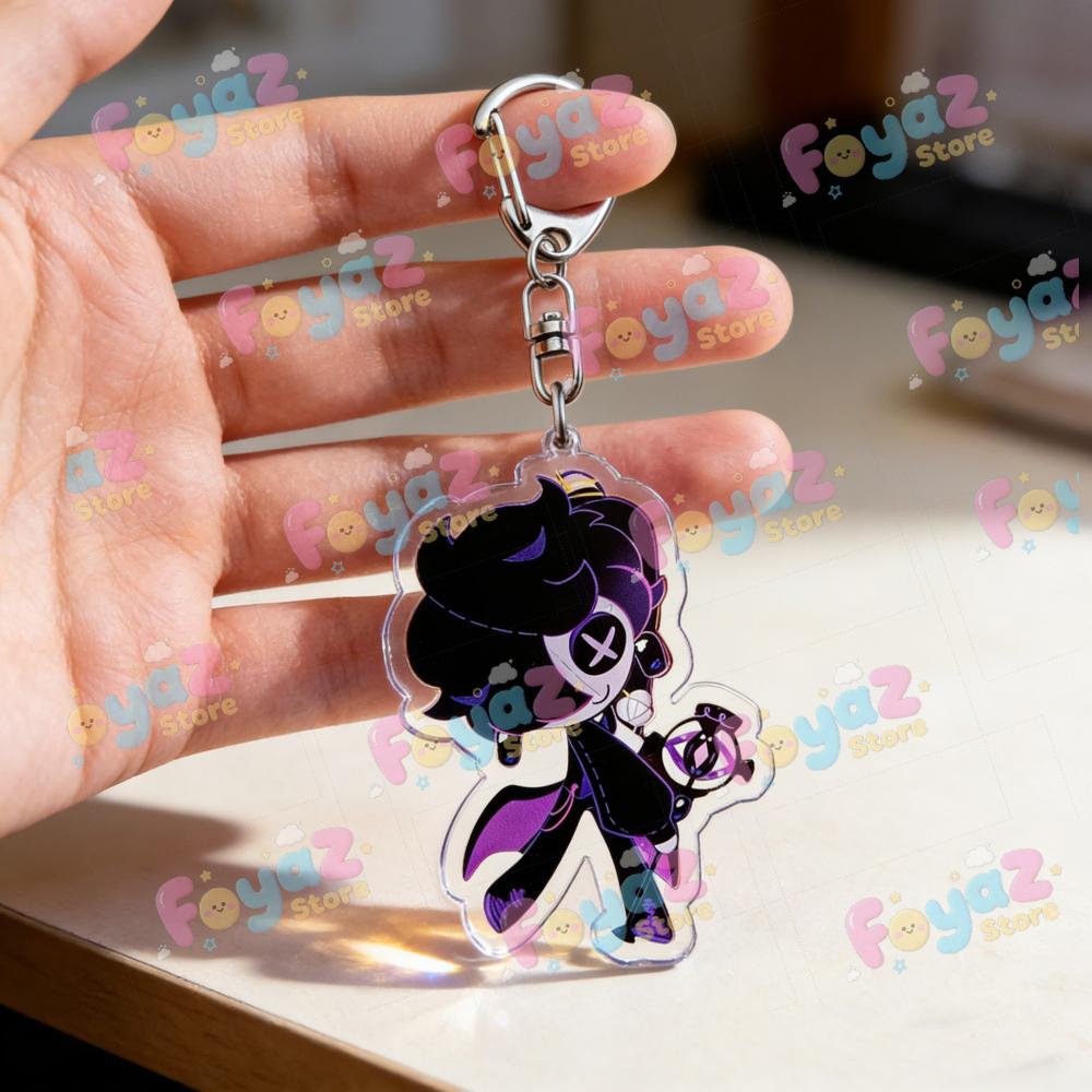 Cookie Run Keychains Candy Apple Cookie and Black Sapphire Cookie Accessories Bag Movie Keyrings Jewelry Game Fans Gifts