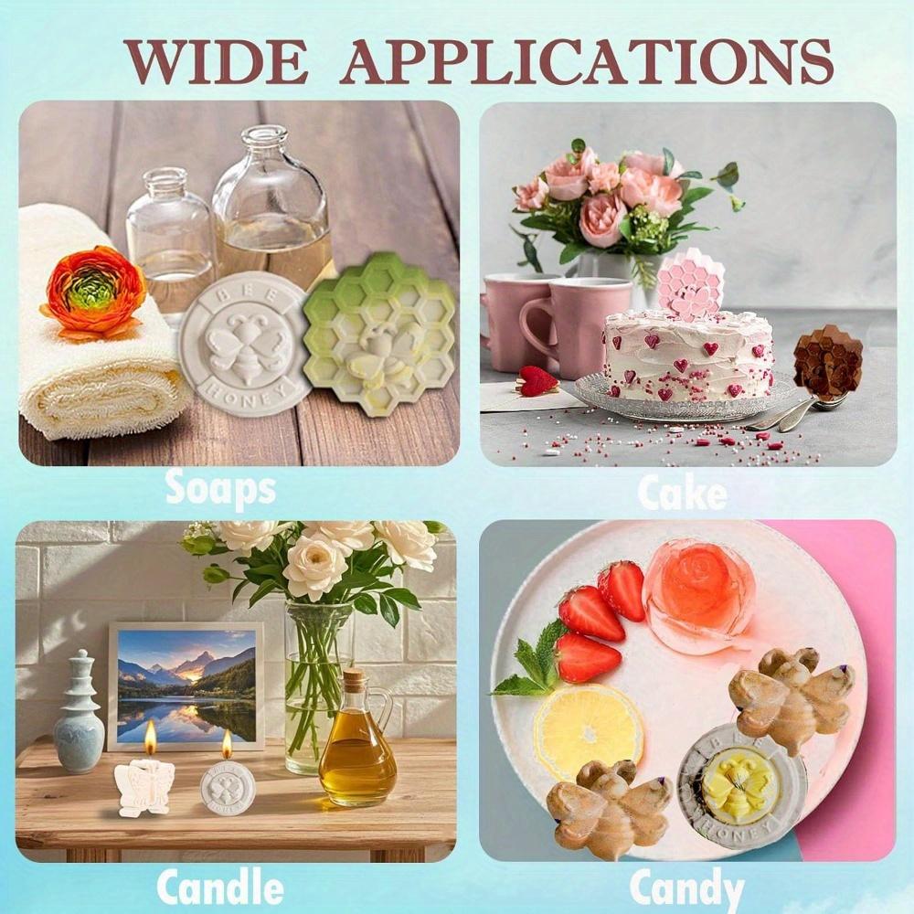 Butterfly Bee Silicone Mold Multi Cavity Fondant Chocolate Mold for Cake Decorating Reusable Bakeware for Cookies Desserts DIY