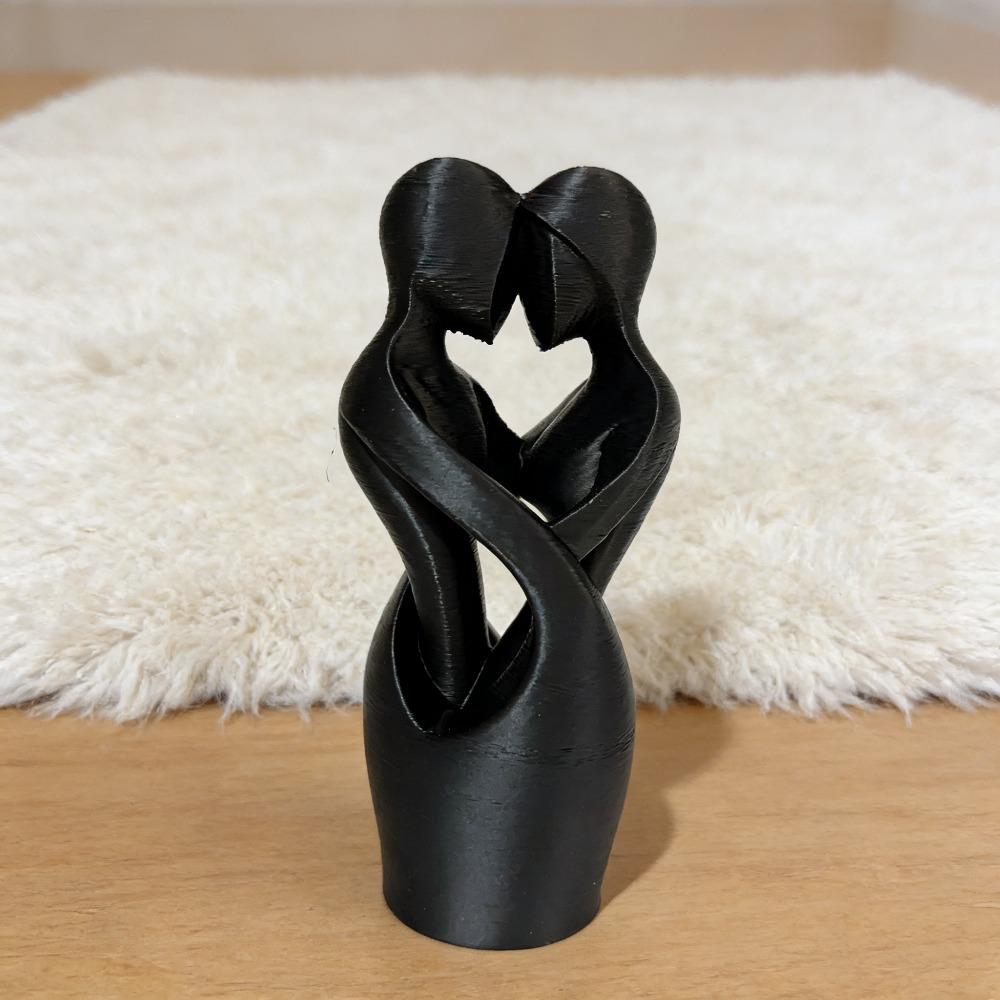 Modern Minimalist Sculptures of Lovers Embracing Each Other, Sculptures of Intertwined Lovers, Valentine's Day Home Decorations