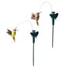 2 Pieces Solar Fluttering Dancing Feathered Bird Stakes Outdoor Garden Decor