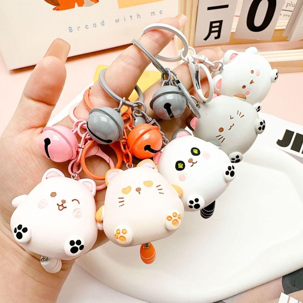 

Resin Cartoon Pendant Bell Pendant Bag Decoration Creative Cat Key Chain Gift