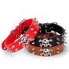 PU Pet Collar Rivet Skull Decorative Dog Collar, Large Dog Collar