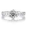 Bague Ringen Silver S925 Set With 0.5ct/1ct/2ct/3ct Mossant Nine Stars Honeycomb Theme Female Adjustable Ring Jewelry
