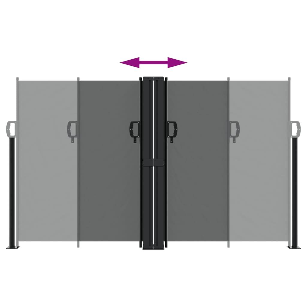 Retractable Side Awning Anthracite 140 x 1000 cm