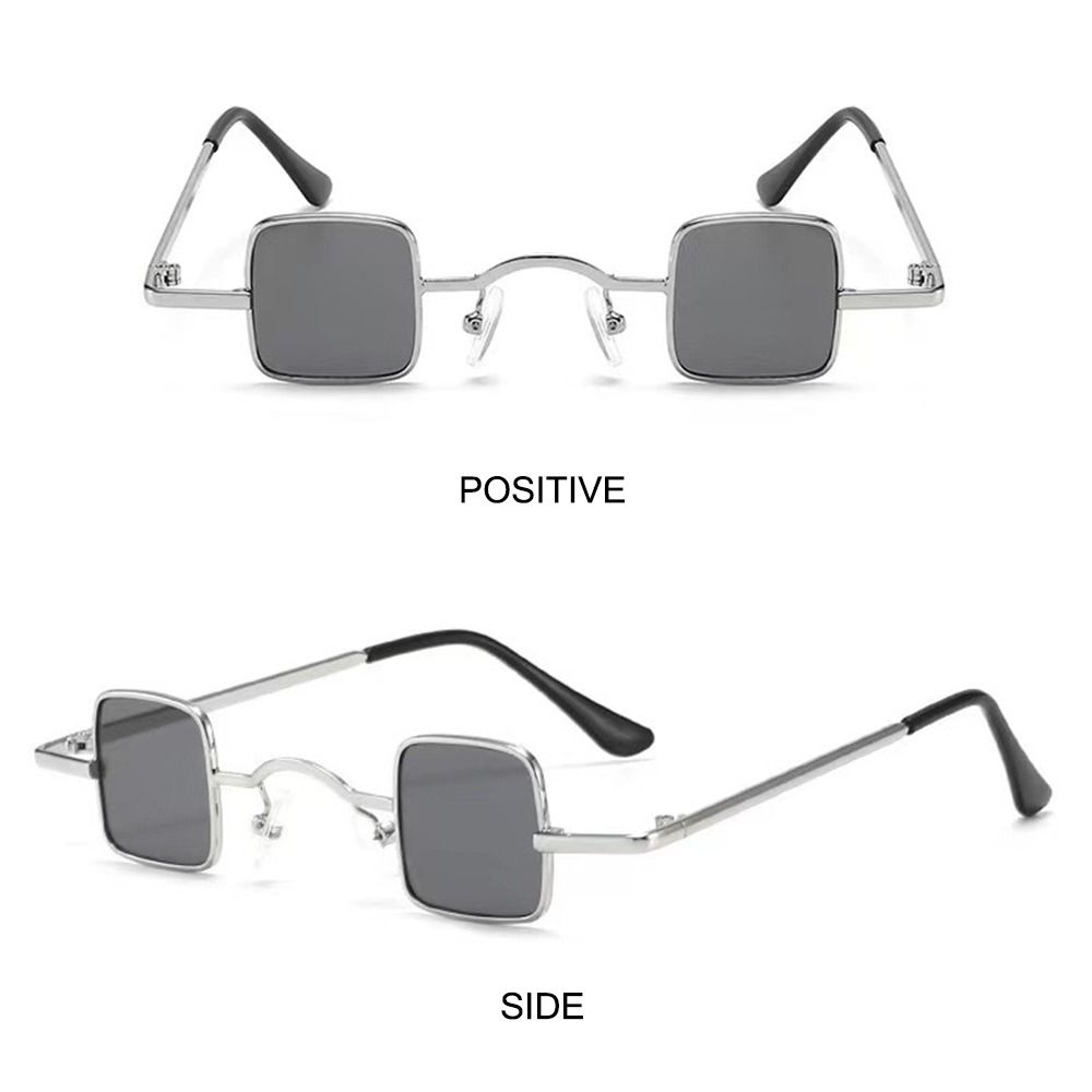 Metal Frame Punk Sun Glasses UV400 Mini Sunglasses Trendy Eyewear  for Women & Men