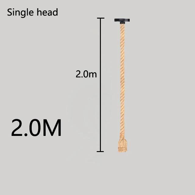 Industrial E27 Vintage Hemp Rope Pendant Lights Attic Personality Indoor Lightings for Loft/Living Room/Bar Pendant Chandelier