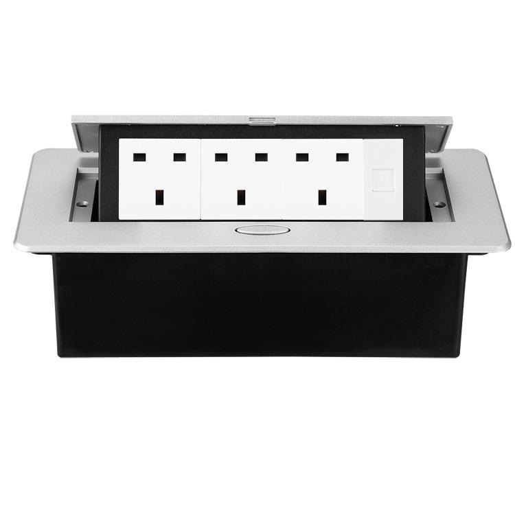 German Standard Multi-configuration Indonesian Power Socket CAT6 HDMI Pop-up Desktop Socket