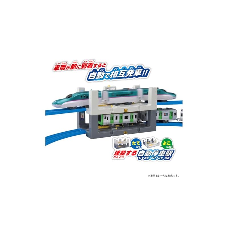 TAKARA TOMY Plarail J-25 Automatic Mutual Departure! Vertical and Horizontal Station Train Toy (Ages 3 and up)