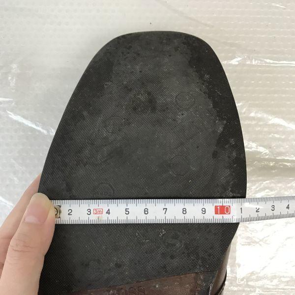 Made in Italy BOSS Genuine Leather U-tip Mackay Shoes Men’s 7.5 Brown Dress Shoes(USED)