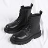 New Arrival Mens Motorcycle Boots Comfortable High Top Leather Shoes Fashion Simple Male Ankle Boots Classic Botas Walking Shoes