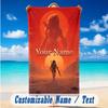 Beach Towel Custom Name Text, Quick Dry Large Towel For Beach HomePredator
