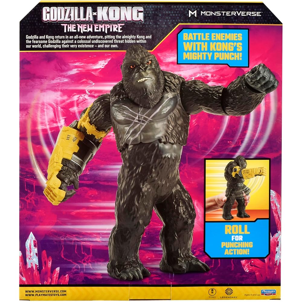 MonsterVerse Godzilla x Kong 11 Inch Giant Kong Roll N Battle Punch Action Figure