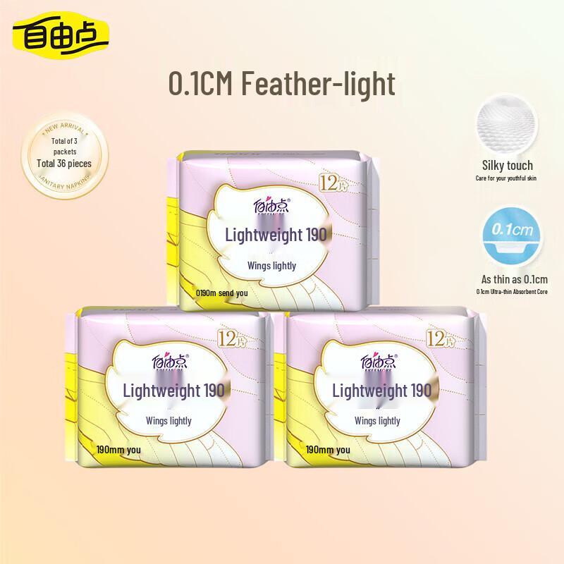 FREEMORE Mini Winged Light Sanitary Pads 190mm