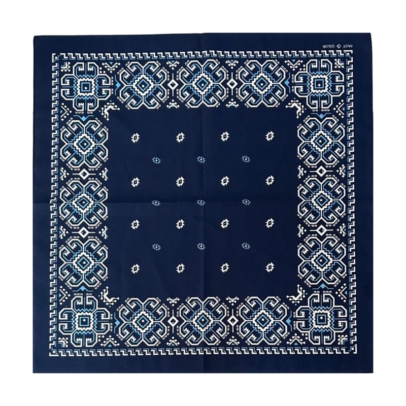 Bandanas Ethniques Élégants pour les Amateurs de Hip Hop Foulard Carré Respirant et Couvre-chef Accessoire de Cheveux Unisexe pour Femmes