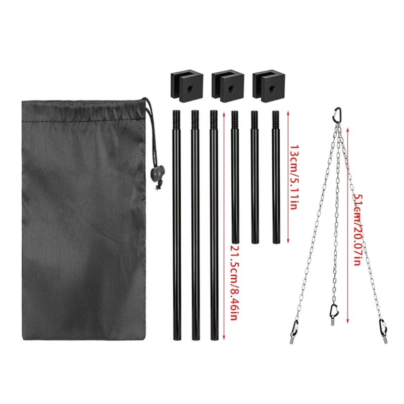 Leicht zu tragender Kochständer Barbecue-Tablett-Halter Benutzerfreundliche Grills Pfannenhalterung Praktische Outdoor-Camping-Ausrüstung