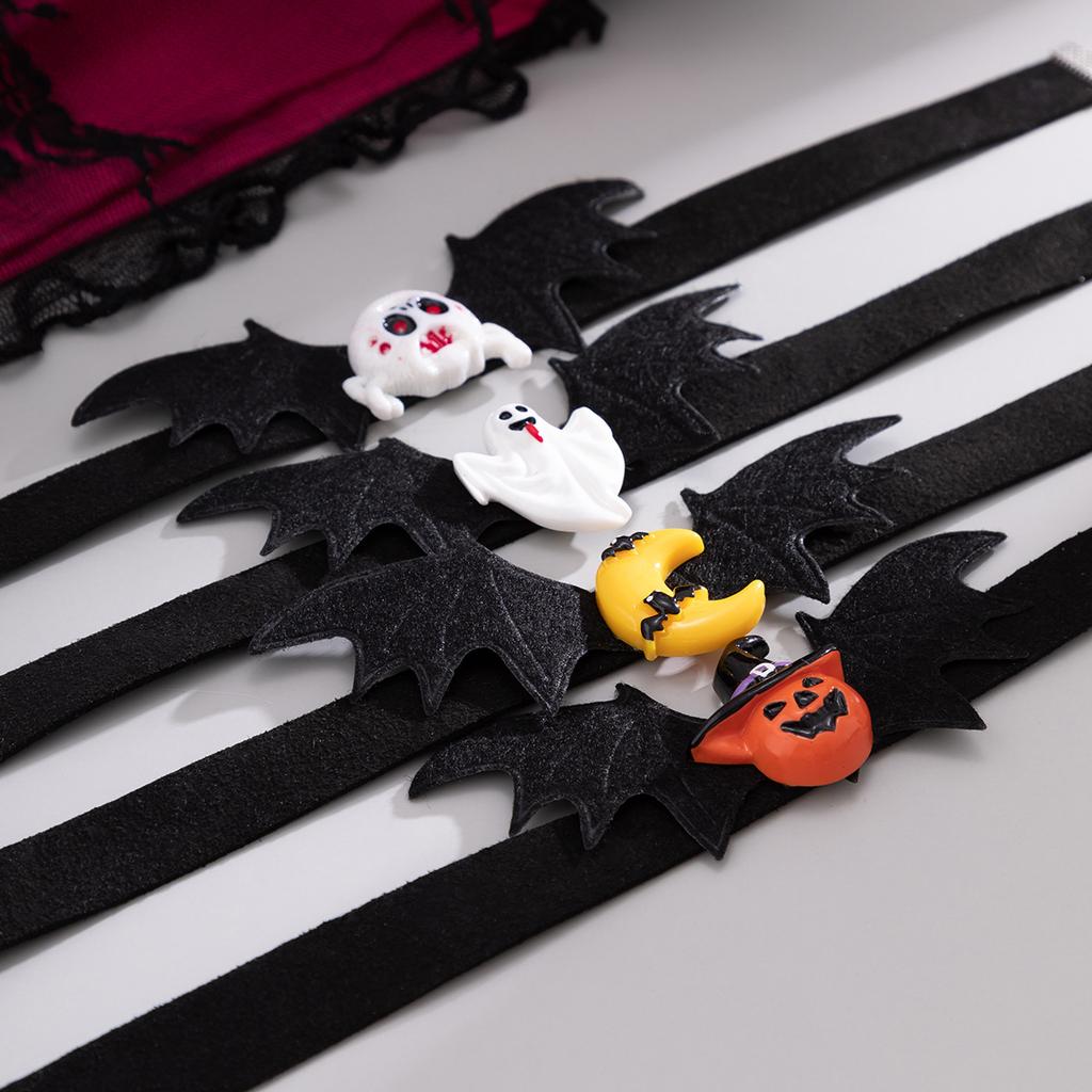 Accessories, Gothic Party Crescent Moon Necklace, Sweet Halloween Pumpkin Ghost Choker Necklace