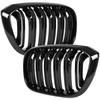 BMW X3 G01 2017- Grilles Between the Headlights (kidneys) Left + Right Set BLACK GLOSSY DOUBLE BAR