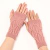 New Diamond Shaped Short Gloves Fashionable Armbands for Men and Women In Knitted Woolen Warm Half Finger Hand Guards