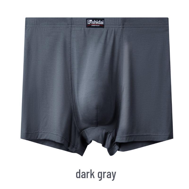 

Мужское модальное красное нижнее белье больших размеров, с плоскими штанинами, 300-400 цзинь, для мужчин среднего и пожилого возраста. 2XL for 100-130 jin темно-серого